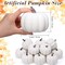 12 Pack 4 Inch Fall Harvest White Artificial Pumpkins - White